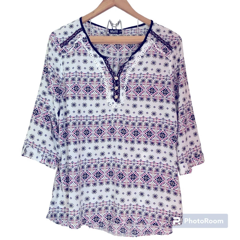 Moffi blouse manches 3/4 taille XL